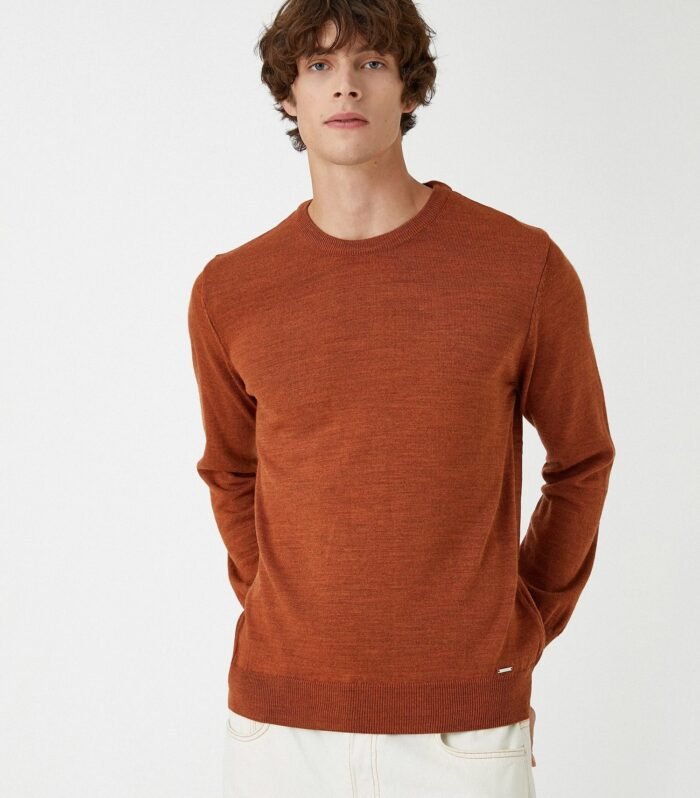 Orange Knitwear Sweater Crew Neck
