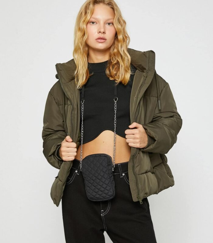 Inflatable Jacket Hooded Pocket Detailed