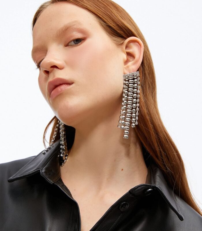 Women's Stone Large Dangle Earrings